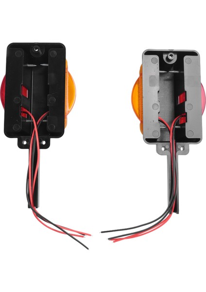 2pcs Amber/kırmızı LED Işaret Işıkları Gümrükleme Römork Işık Düzeneği (Yurt Dışından)