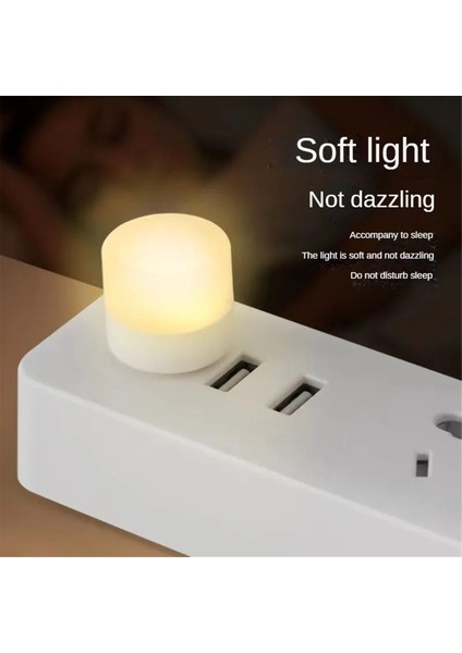 10 Adet Mini USB Gece Lambası Göz Koruması Kitap Okuma Fişi Bilgisayar Mobil Güç LED Lamba, Sıcak (Yurt Dışından)