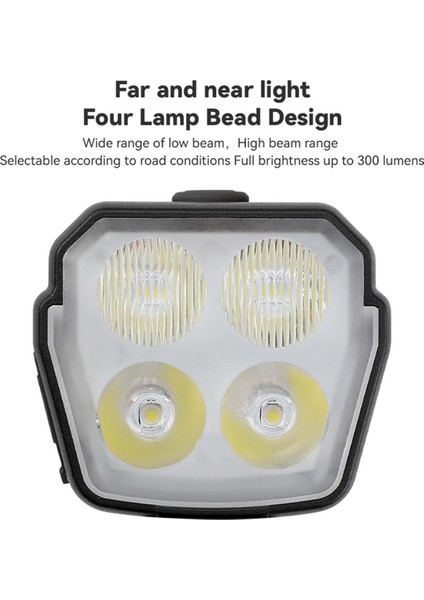 Açık Dağ Bisikleti Aksesuarları Için 120DB Bisiklet Korna Işık Far 2 In 1 4led (Yurt Dışından)