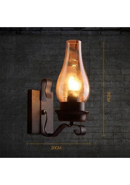 2x Vintage Endüstriyel Retro Duvar Rustik Kasnak Kapalı Aplik Lamba Armatür Yatak Odası Balkon Koridor Koridor Işıkları (Yurt Dışından)