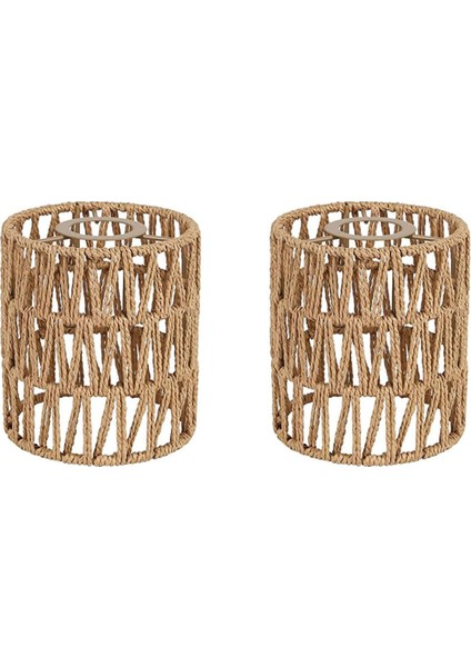 2x Boho Tonları Yedek 5.9ın Yükseklik Kolye Aplik Gölge Tavan Vantilatörü Işık Kapakları Silindir Dokuma Abajur (Yurt Dışından)