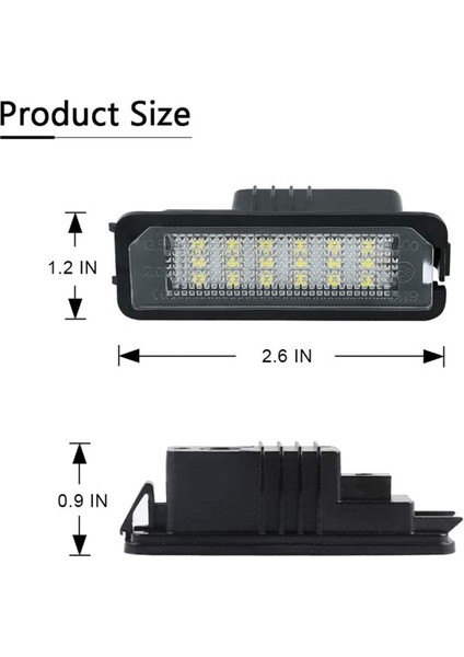 4x LED Plaka Işıkları Lambalar 987 981 982 Spyder 958 92A 911 991 996 997 Turbo 980 (Yurt Dışından)