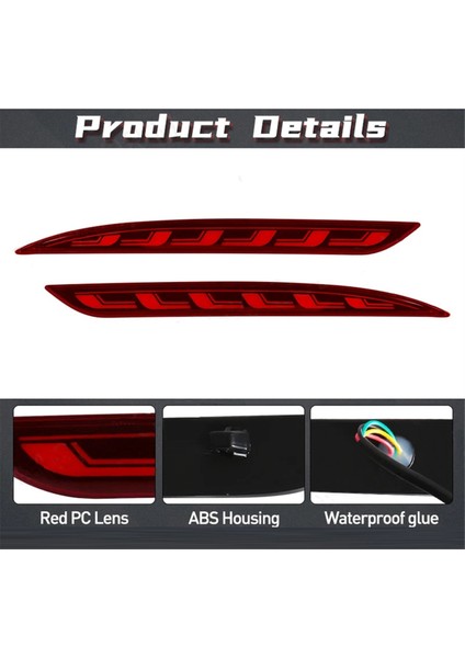 2017-2022 Kırmızı LED Arka Tampon Reflektör 3 Fonksiyonlu Farlar Fren Lambası Dinamik Dönüş Sinyali (Yurt Dışından) fırsatları