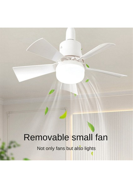 Uzaktan Kumandalı Soket Fan Işığı, Tavan 3 Kademeli, Kısılabilir Led, E27 Taban, Kablosuz (Yurt Dışından)