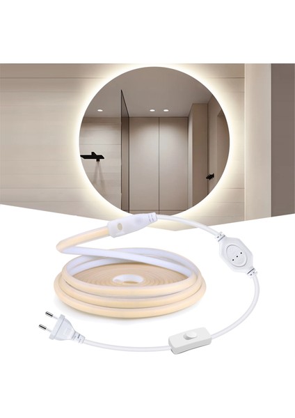 Makyaj Aynası LED Arka Aydınlatma Cob Şerit Işıklar Vanity Banyo Tuvalet Masası Odası Beyaz 10 M Ab Tak (Yurt Dışından)