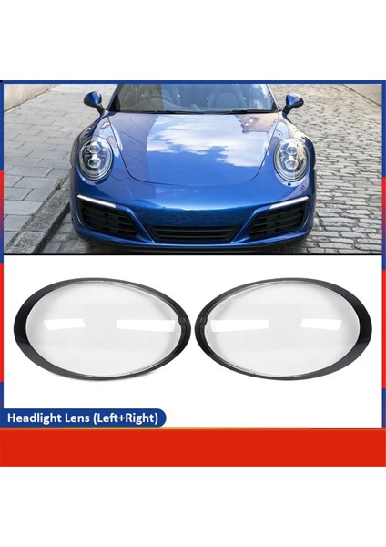 Araba Far Gölge Sol Ön Şeffaf Lens Kapağı 991 911 TARGA/2012-2018 Şeffaf Siyah Kenar (Yurt Dışından) indirimleri