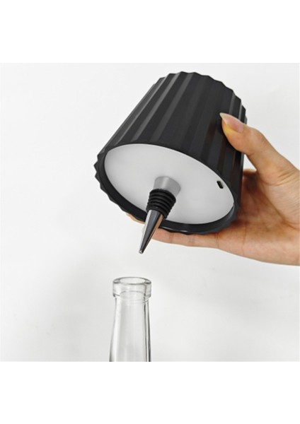Kablosuz Şişe Lambası, Şişe Işığı, Likör Şişeleri Için LED Işıklar, Şarj Edilebilir Şarap Rgb Siyah (Yurt Dışından)