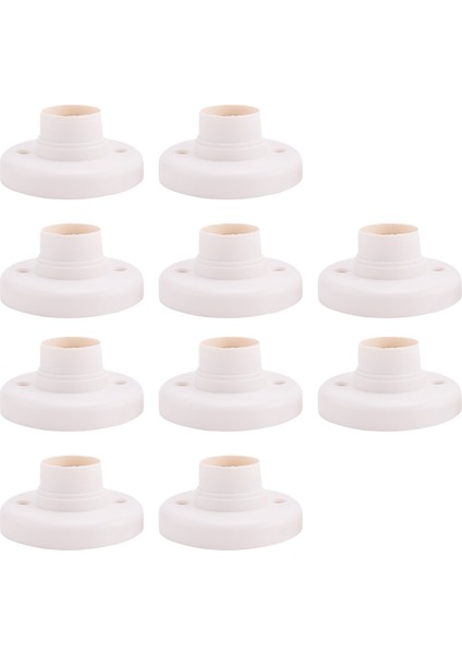 10 Adet E27 Plastik Vidalı Lamba Tutucu Yuvarlak Ampul Soket Adaptörü (Yurt Dışından) fiyatları