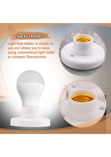 10 Adet E27 Plastik Vidalı Lamba Tutucu Yuvarlak Ampul Soket Adaptörü (Yurt Dışından) indirimleri