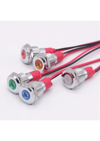 20 Adet 6mm Metal LED Uyarı Gösterge Işığı Sinyal Lambası Pilot Yerleşik Ekran Işıkları Tel 3 V Turuncu (Yurt Dışından)