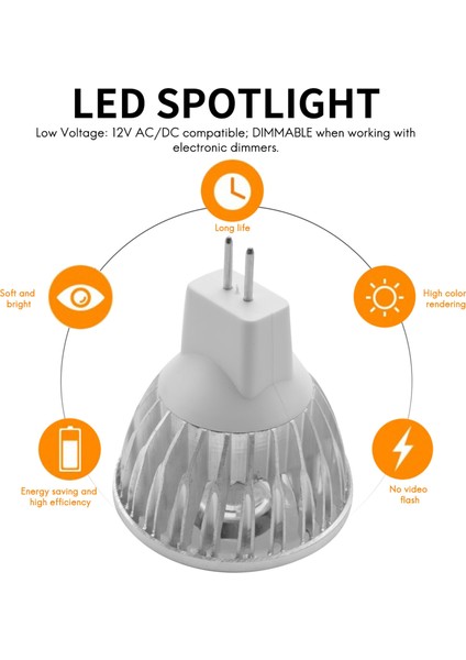 4W Kısılabilir MR16 LED AMPUL/3200K Sıcak Beyaz Spot Işığı/50 Watt Eşdeğer Bi Pin Gu5.3 TABAN/330 Lümen Manzara, Vurgu, Gömme, Ray Aydınlatma Için 60 Derece Işın Açısı (Yurt Dışından)