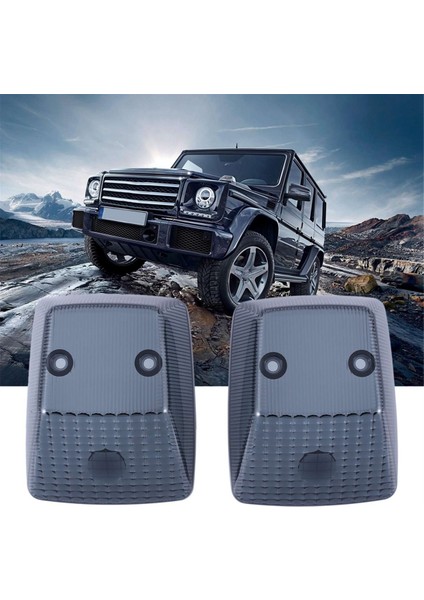 2 Adet Ön Kanat Dönüş Sinyali Füme Lens Kapağı A4638260057 W463 G-Class 1986-2018 Köşe Işık Muhafazası (Yurt Dışından)