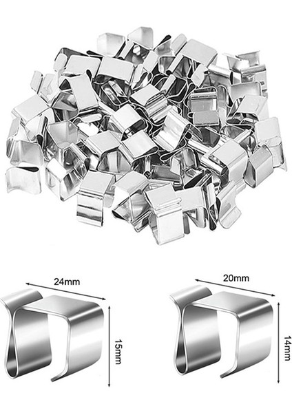 100PC Noel Işıkları Oluk Kancaları Galvanizli Tatil Çatı Işık Klipleri Noel Askıları (Yurt Dışından)