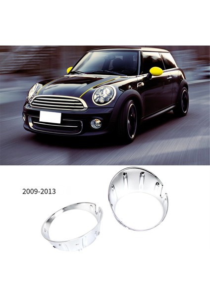 Ön Krom Tampon Sis Aydınlatma Koruması Trim Halkası Mini R55 R58 R56 R57 R59 2011-2015 51117248791 51117248792 (Yurt Dışından)