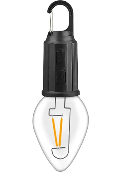 Kanca ile Dış Mekan LED Dize Işık 400MAH Tip-C USB Ampul 3 Mod Su Geçirmez Kamp Fener Asılı Çadır IŞIK-T03 (Yurt Dışından)