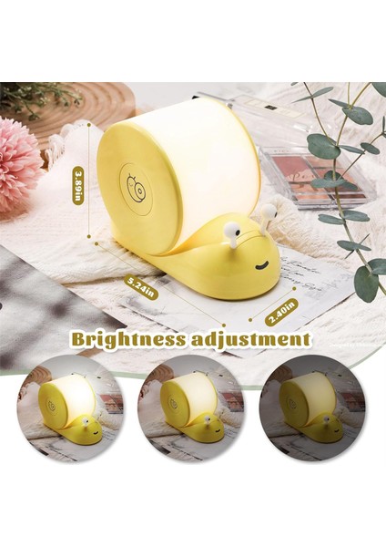 Salyangoz Gece Lambası, Yatak Odası Mutfak Için Rahat Şekil Sevimli Manyetik Masa Lambası, Oda Dekor Hediyeler Gençler-Sarı (Yurt Dışından) modelleri