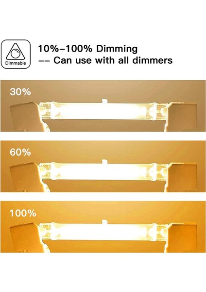 R7S Halojen Ampul 118MM 200W 230V Çubuk Kısılabilir Lamba Işıkları 6'lı Paket (Yurt Dışından) indirimleri
