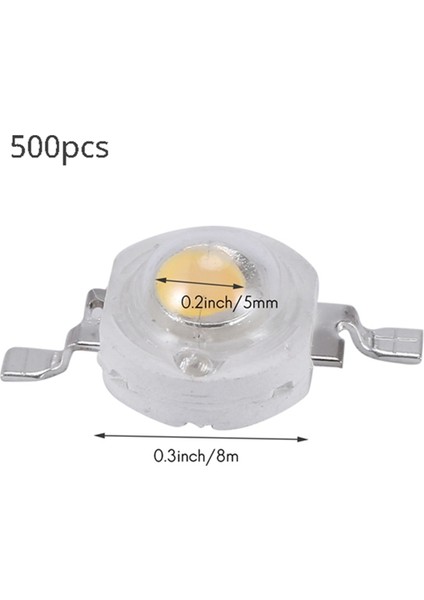500 Parça Yüksek Güçlü 2 Pin 3W Sıcak Beyaz LED Boncuk Yayıcılar 100-110LM (Yurt Dışından) indirimleri