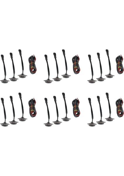 18X Füme Lens Amber LED Ön Izgara Farlar Lambalar (Yurt Dışından) fiyatları