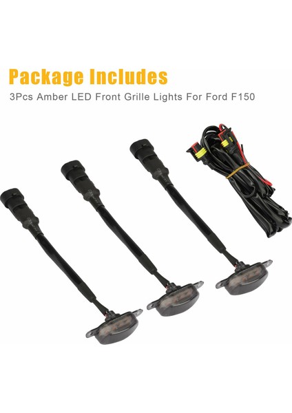 18X Füme Lens Amber LED Ön Izgara Farlar Lambalar (Yurt Dışından) fırsatları