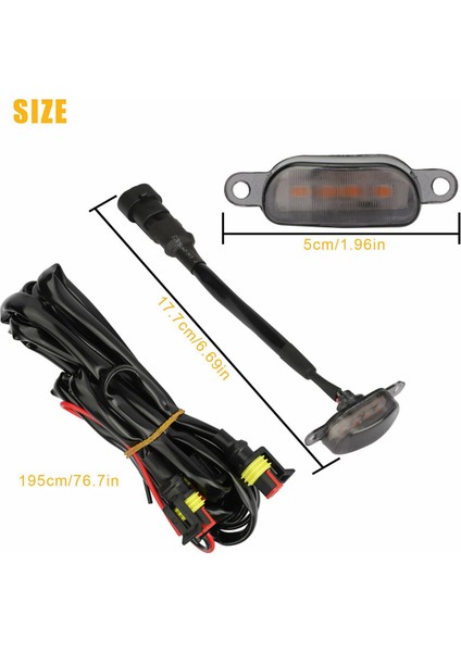 18X Füme Lens Amber LED Ön Izgara Farlar Lambalar (Yurt Dışından) indirimleri