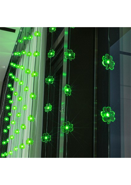 Shamrock Dize Işıkları Yeşilin Günü Irlanda Dekoru 8 Modu 3x3 Metre 200LED Şanslı Peri (Yurt Dışından) fiyatları