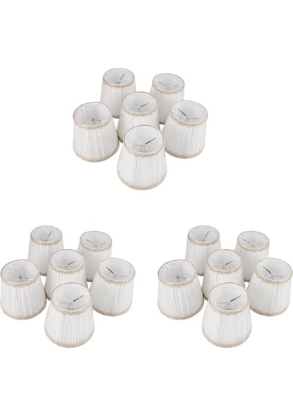 Avize Abajurları, Sadece Mum Ampulleri Için, Klipsli Abajurlar, 18'li Set, Beyaz (Yurt Dışından)