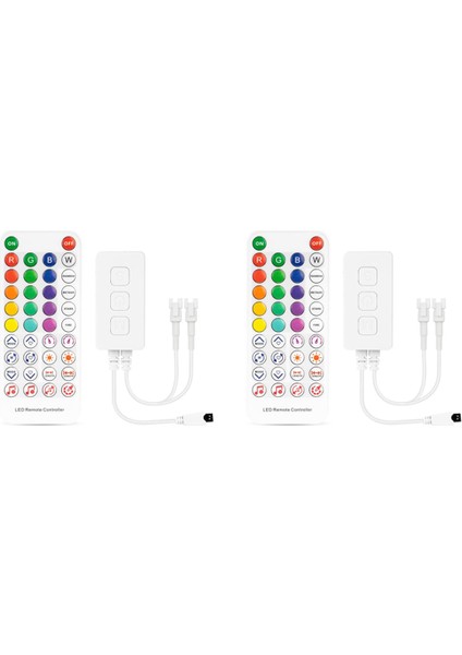 2x SP611E WS2812B WS2811 Bluetooth Müzik LED Şerit Denetleyici IR38 Tuşları Adreslenebilir Aydınlatma Için Uzaktan App DC5V-24V (Yurt Dışından)