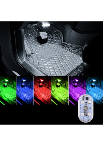 6led Araba Dokunmatik Işıklar Şarj Edilebilir Iç Tavan Işık Çatı Tavan Okuma Lambaları Gövde Manyetik Mini Lamba, D (Yurt Dışından)