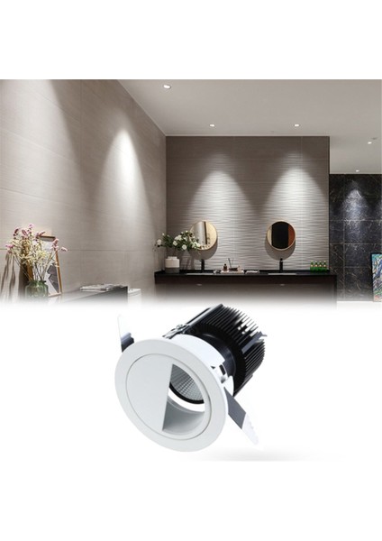 LED Gömme Montajlı Tavan Işığı 7W Göz Kamaştırmayan Gömme Işıklar Yüksek Geçirgenlik Düz Spot Işığı 6000K (Yurt Dışından) fiyatları