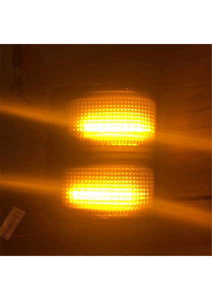 Dönüş Sinyali Işığı LED Dikiz Yan Ayna F250 F450 08-16 Için Çift Renkli Gündüz Göstergesi (Yurt Dışından)