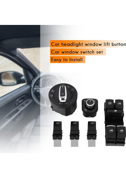 Araba Far Anahtarı ve Cam Kaldırma Golf Mk5 5 B6 Koltuk 5ND941431A 5ND959857 5ND959565B (Yurt Dışından) fiyatları