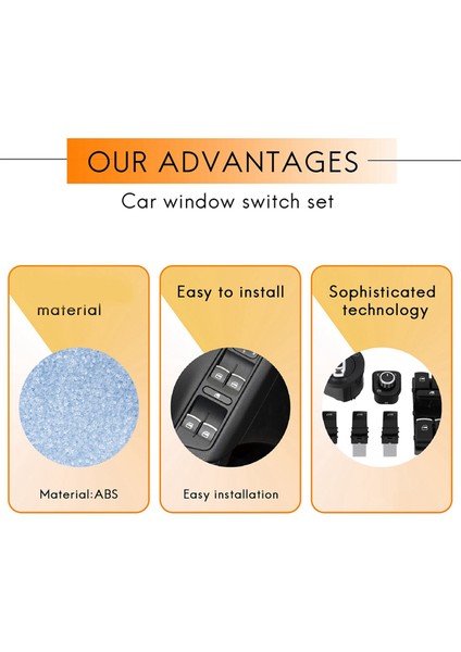 Araba Far Anahtarı ve Cam Kaldırma Golf Mk5 5 B6 Koltuk 5ND941431A 5ND959857 5ND959565B (Yurt Dışından) modelleri