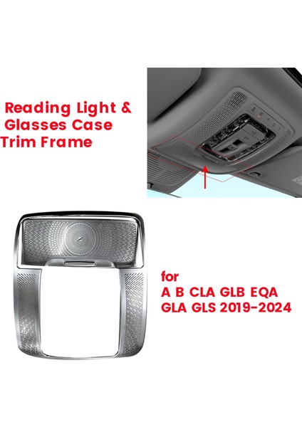 2 Adet Araba Iç Okuma Lambası ve Gözlük Kılıfı Trim Çerçeve Etiket Cla Eqa Gla Gls 2019-2024 (Yurt Dışından)