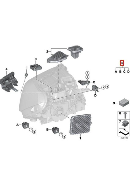Sağ Ön Far Tamir Braketi Montaj Kitleri 63119477824 X1 X2 F39 F48 F49 17-22 Kafa Işık Lambası Sabit Pençe (Yurt Dışından) fiyatları