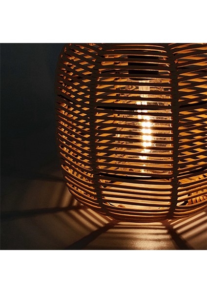 Güneş Rattan Asılı Fener, Bahçe Yard Için Saplı Dış Mekan Dekoratif Işıklar ile Güneş Fener (Yurt Dışından)