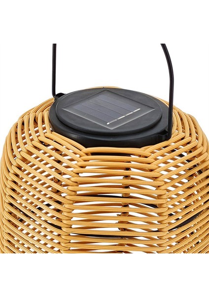 Güneş Rattan Asılı Fener, Bahçe Yard Için Saplı Dış Mekan Dekoratif Işıklar ile Güneş Fener (Yurt Dışından)