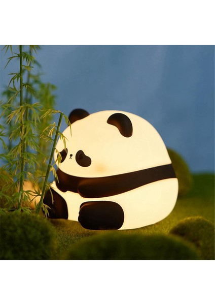 Sevimli Panda Gece Lambası, LED Squishy Yenilik Hayvan Lambası, Ev Dekor Için 3 Seviye Kısılabilir Gece Lambası (Yurt Dışından)