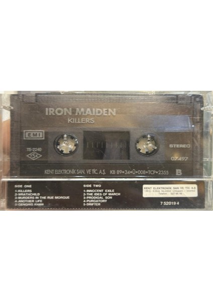Iron Maiden – Killers 1989 Türk Baskı (Kaset)