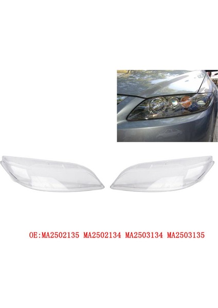 Çift Araba Far Gölge Şeffaf Abajur Kapağı (Lh+Rh) MA2502135 MA2503135 Için 6 2.3l 3.0l 06-08 (Yurt Dışından) fırsatları