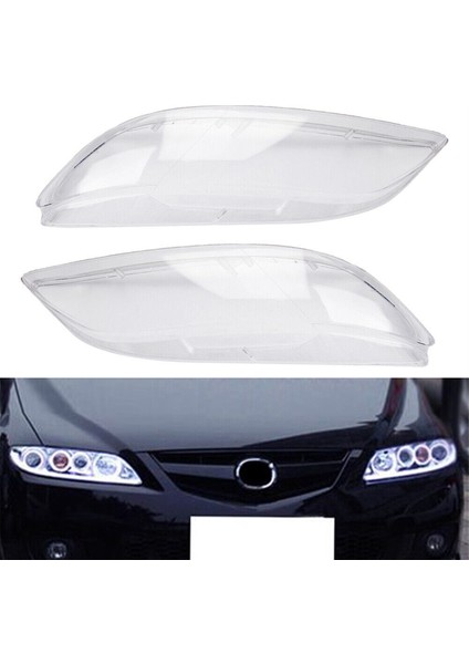 Çift Araba Far Gölge Şeffaf Abajur Kapağı (Lh+Rh) MA2502135 MA2503135 Için 6 2.3l 3.0l 06-08 (Yurt Dışından) indirimleri