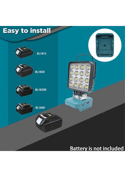 BL1830 Usb-C Hızlı Şarj Için LED Dış Mekan Çalışma Işığı, Uygun Mühendislik Aydınlatması ve (Yurt Dışından) modelleri
