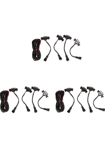 16'lı W/ Pro Izgara Için 3x Füme Ön Izgara Amber LED Işık Kiti (Yurt Dışından)