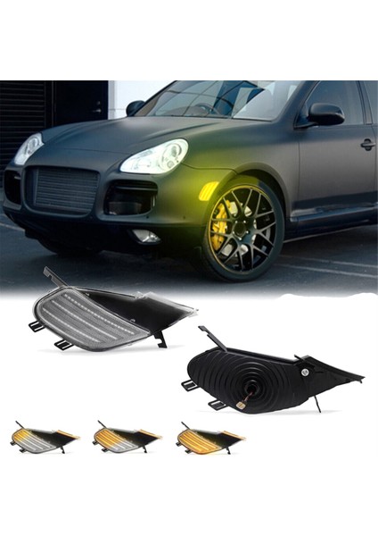 1 Çift Dinamik LED Yan Ikaz Lambaları Dönüş Sinyali Flaşör Gösterge Lambaları 955 2003-2006 Için 95563103310 (Yurt Dışından)