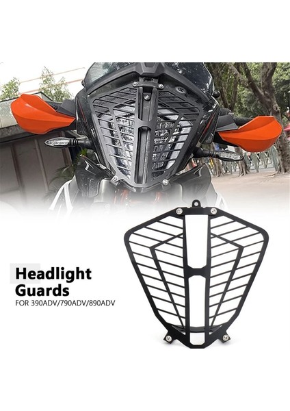 Motosiklet Far Koruma Koruyucu Kafa Işık Izgara Izgara Kapağı 390 Adventure 790 Adv 890 Advebture 2019-2023 (Yurt Dışından) modelleri