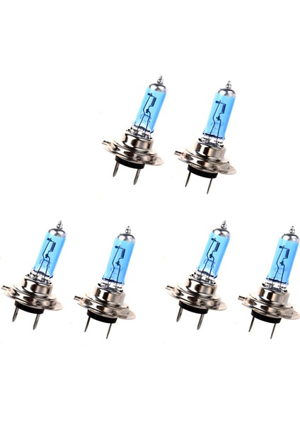 Araba LED Lamba - 6er Kiti H7 6000K Gaz Halojen Far Ampulleri 100W 24V Akşam Yemeği Parlak Beyaz Aydınlatma (Yurt Dışından)