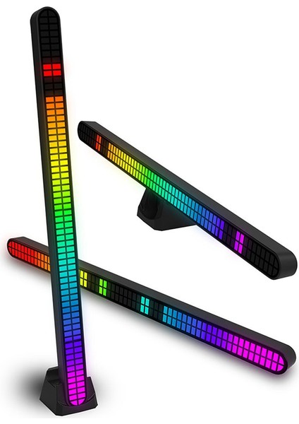 Yeni Çift Sıralı 64-Bit Pikap Işık Araba Rgb Ritim Ses Kontrollü Ses Atmosferi (Yurt Dışından)