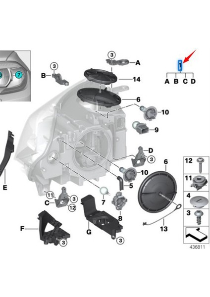 1 Çift Far Braketi Tamir Kiti 63117381444 X5 X6 F15 F16 2014-2018 Kafa Işık Lambası Sabit Tutucu Vidalı Bağlantı (Yurt Dışından) fırsatları