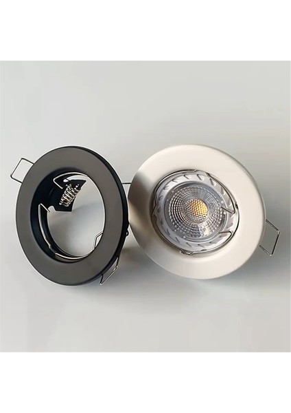 6 Adet Aşağı Işık Çerçevesi Gömme LED Tavan Armatürleri Downlight MR16 Spot Işıklar Montaj Armatür Siyah (Yurt Dışından) fiyatları