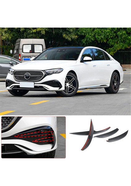 E Sınıfı W214 2024 Aksesuarları Karbon Fiber Için Ön Sis Lambası Kapağı Trim (Yurt Dışından) fırsatları